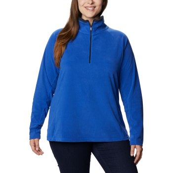 Columbia Ženske Majice S Kapuljačom - Glacial IV 1/2 Zip Plus Size Plave Tamnoplave | BLQE-06248